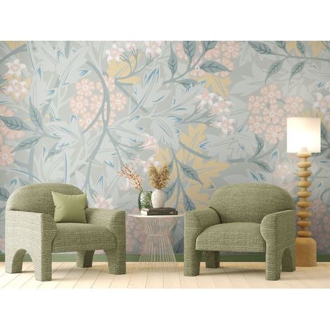 Papier peint floral – Motif végétal vintage - 150 x 250 cm (1/2)