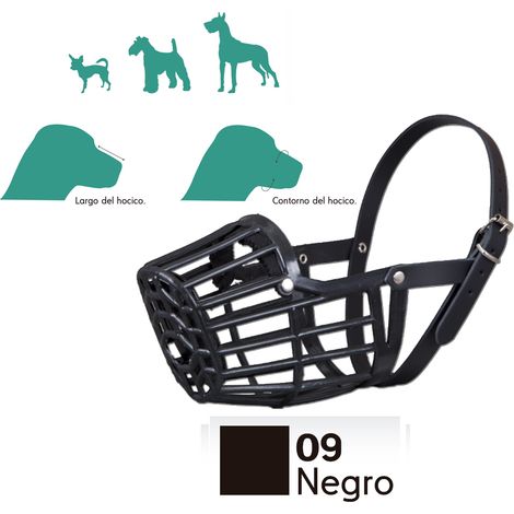 Muselière en plastique noir taille 2 pour chiens