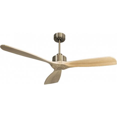 Modulo Slim de Klassfan - Ventilateur de plafond et destratificateur moteur DC laiton et bois clair 30 à 60 m²