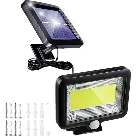 Lampe solaire extérieure, lampe de sécurité à détecteur de mouvement solaire 100 LED, trois modes d'éclairage, étanche IP65-AquaForge