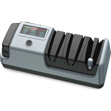 QORVA-Aiguiseur de couteaux électrique 5 en 1, 3 vitesses de rotation, aiguiseur électrique réglable, adapté aux couteaux à lame droite, couteaux