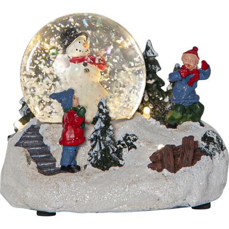 LED Szenerie ,Winterville' mit Schneekugel und Weihnachtsmotiv, Batterie + Timer, B 12cm, H 10cm (1/3)