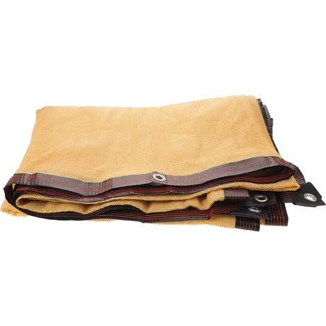 Filet d'ombrage pour poulailler et jardin 3 x m, œillets beiges, bâche en maille protection solaire (1/5)