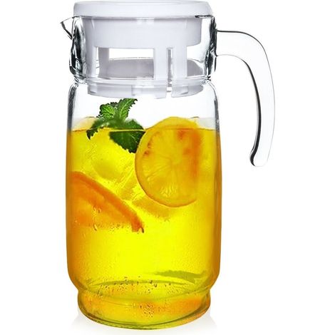 Jarra de cristal con tapa de 2 litros