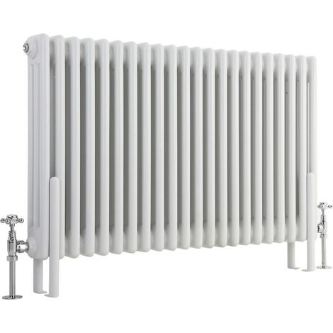 Hudson Reed Windsor - Radiateur Rétro Horizontal Anthracite à Colonnes - 60cm x 101cm (1/5)