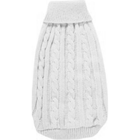 Gilet Doublé Pour Chien - Pull Col Roulé En Tricot Acrylique - Vêtement Hiver Chaud Et Élastique - Pour Petit Chien - 1 Pièce (1/5)
