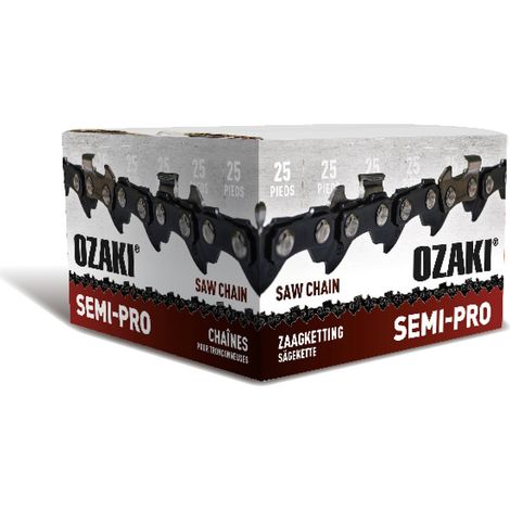 Rouleau de chaîne de tronçonneuse carrée 3/8" 063 25 pieds OZAKI ZK38C6325P