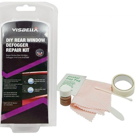 TrAdE Shop Traesio - Kit Completo Riparazione Finestre Vetro Sbrinatore Auto Lunotto Resina Perdite -