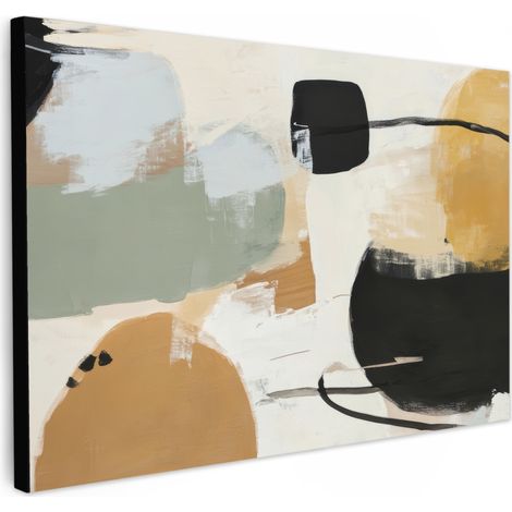 TABLEAU SUR TOILE Peinture - Abstrait - Couleurs Tableau Cuisine Décoration murale 90x60 cm