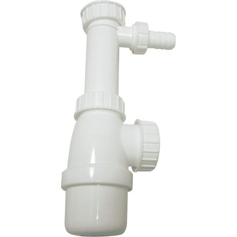 SOMATHERM FOR YOU - P119 - lavandino sifone con uscita regolabile per lavatrice - di plastica bianca