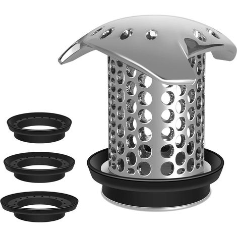 Filtre à cheveux en acier inoxydable pour bonde de douche et de baignoire - Crépine durable et facile à nettoyer