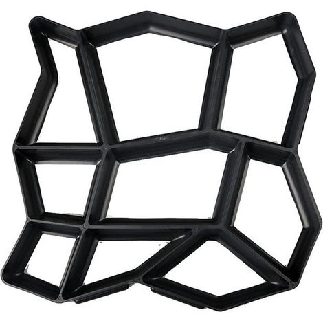 1 Moule à béton, 36x36x3,6 cm, pour dalles de pavage, allées jardin, terrasse, imitation pierre, réutilisable (1/4)
