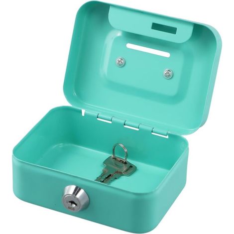 Small Coin Box, Lockable Metal Box, Mini Security Box, Small Portable Money Box with 2 Keys, for Children and Adults Coin Collection (1/5)