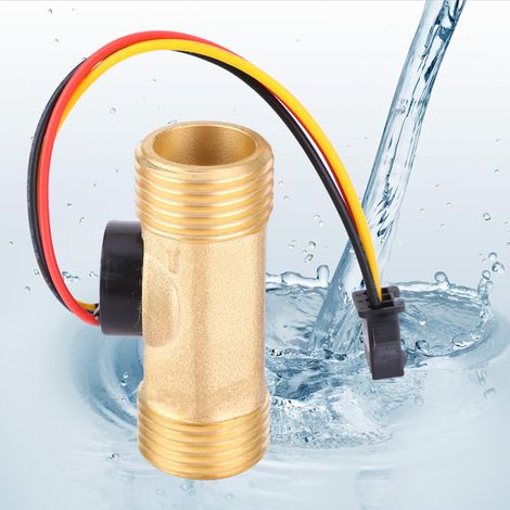 Capteur de débit à effet Hall G1/2" mâle, mesure 1-30 l/min, débitmètre eau