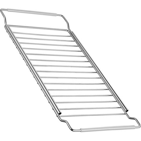Großer, ausziehbarer Küchenabtropfkorb aus Edelstahl mit Handtuchhalter, Filter und Ablagefläche für Geschirr und Gemüse. (1/5)