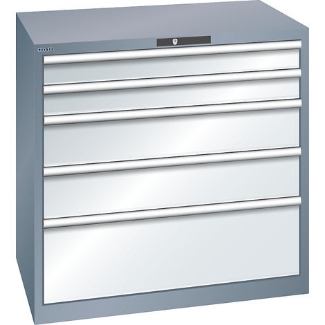 LISTA, Armoire à tiroirs avec 5 tiroirs, l x p x h 1023 x 725 x (1/5)
