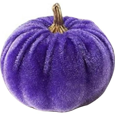 Velours citrouille suspendu décoration, avec jute corde, pour Thanksgiving et Halloween sapin guirlande,Violet (1/5)