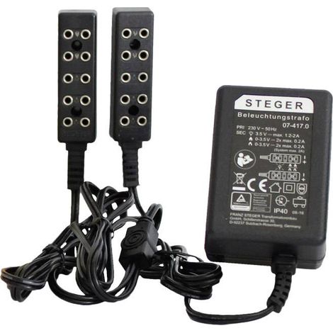 Kahlert Licht 60976 Transformateur pour éclairage 230 V avec barrette de distribution S073421