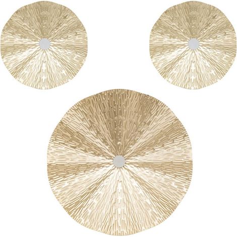 Lot de 3 Décorations Murales "Leslie" 33cm Or (1/5)