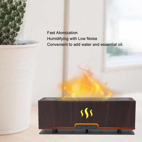 Diffuseur d'huiles essentielles avec lumière LED, minuterie, silencieux, décoration intérieure, 100-240V, prise UE, bois foncé, pour chambre et bureau (1/5)