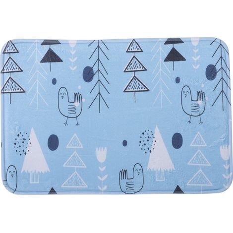 Tapis De Bain Anti-Dérapant En Flanelle Absorbant Pour Salle De Bain Et Chambre - 1 Pièce (1/5)