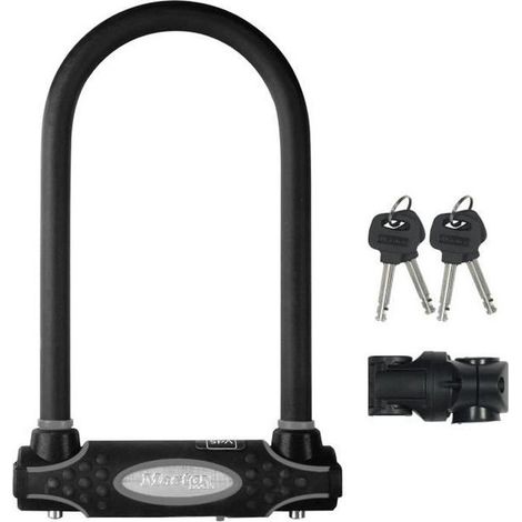 MASTER LOCK Antivol Vélo U [A Clé] [Support de Vélo Universel] [Antivol Certifié] 8195EURDPRO - Idéal pour les Vélos, Vélos Electriques, VTT et autres