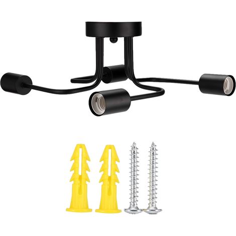 Lampe Suspendue - Cadre En Fer Noir - Douille E27 - 90-265 V - Pour Cuisine Salon Chambre Café - 1 Pièce (1/5)