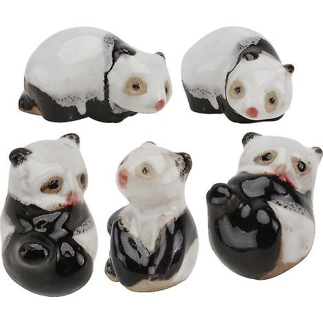 5 ornements animaux en céramique