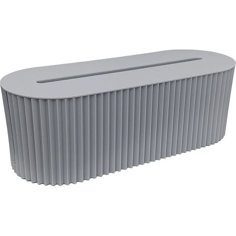 Boîte de rangement de câbles, organiseur de fils pour bureau, cache-prise avec couvercle, boîte de gestion de cordon, bleu (1/5)