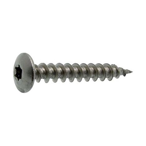 Vis penture tete ronde large empreinte torx ou etoile-inox a2 - Ø mm.6 - L/Lf mm.40 - Cond..100