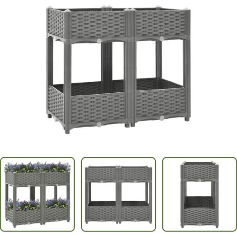 Gartengestaltung -  Hochbeet 80x40x71 cm Polypropylen (1/5)