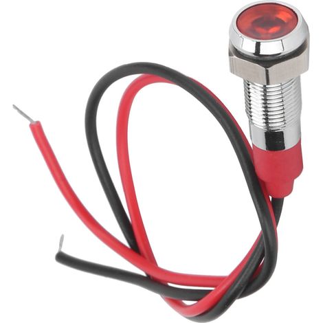 LED-Metallanzeigeleuchte, 6 mm, wasserdicht, Signallampe für Begleitfahrzeug, LKW, Boot, mit Kabel, 6V-LED (1/5)