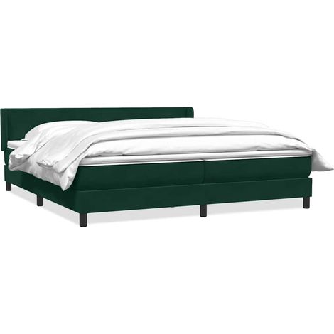 Maison Exclusive - Boxspringbett mit Matratze Dunkelgrün 180x220 (1/5)