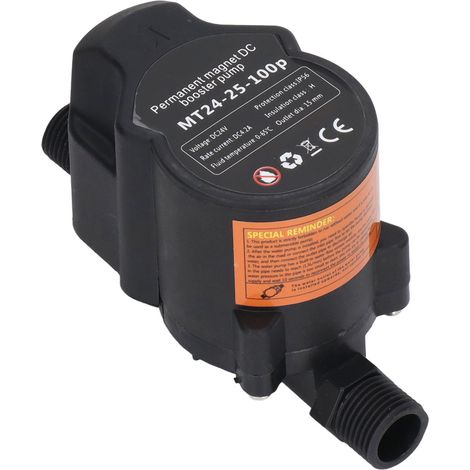 Pompe miniature 24V DC pour surpresseur domestique automatique, chauffe-eau solaire, pressurisation tuyau de douche, micro-pompe standard US 100-240V (1/5)