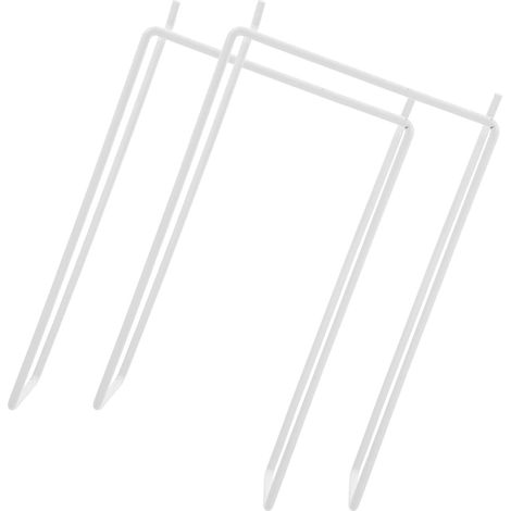 Duty Metal Pegboard Hooks 4mm 2 Pieces in Light Color