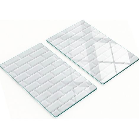 Tablas de cortar decorativas de vidrio templado para pared de cer谩mica, 2x30x52 cm
