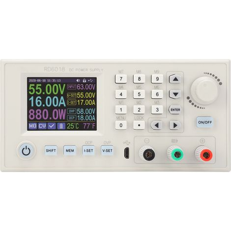 Module convertisseur DCDC Buck/Boost/Alimentation réglable 6-70V vers 0-60V (RD6018W avec module Wi-Fi) (1/5)
