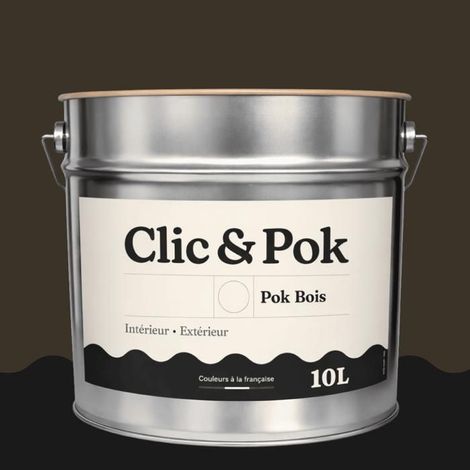Peinture Bois Extérieur – POK BOIS - 10L - RAL 6022 - Olive brun- Résistante aux intempéries - Ne s'écaille pas (1/4)