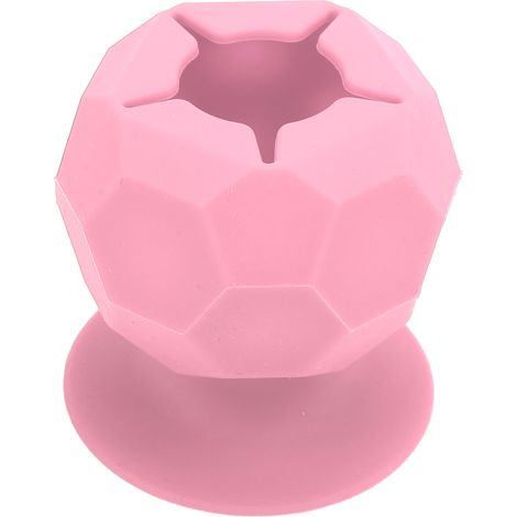 Collecteur de déchets portable pour étudiants, ventouse en silicone, boule de collecte de déchets faite à la main, rangement vinyle rose
