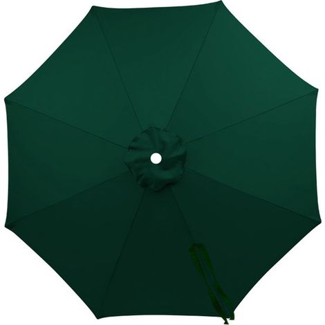 Toile de parasol 3 m – Verte – Imperméable et anti-UV – Pour 8 baleines – Terrasse, jardin, parasol déporté (1/5)