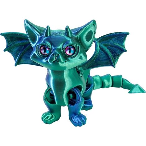 Figurine Dragon-Chat - Résine - Décoration Bureau Maison - Cadeau Collectionneur - 1 Pièce (1/4)