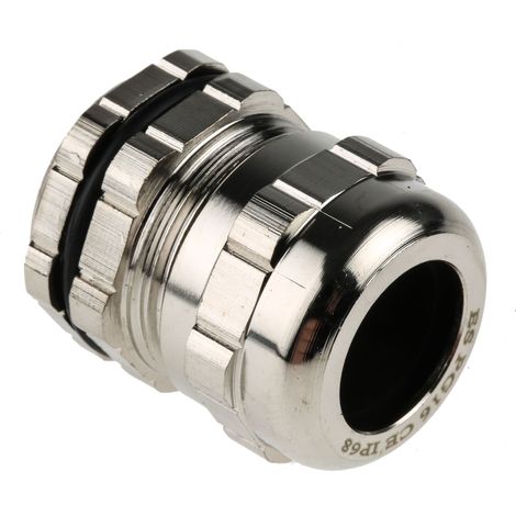 Presse-étoupe PG16 en Laiton nickelé pour câble de 8mm à 14mm, avec contre-écrous, IP68 ( Prix pour 1 ) (1/3)