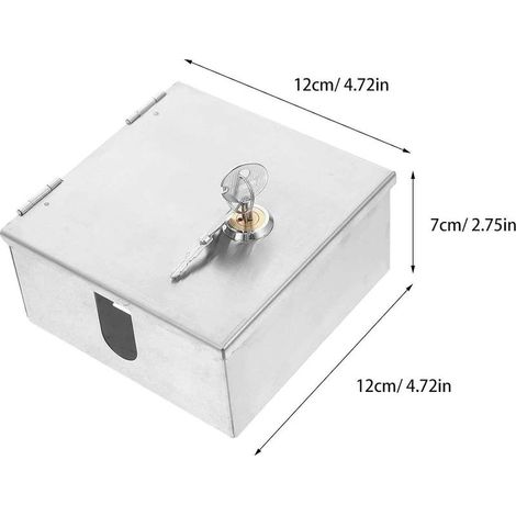 Boîte Électrique Extérieure Acier Inoxydable avec Serrure et Clés Coffret de Protection pour Prises Électriques Imperméable Boîtier de Chargeur Sécurisé pour Montage Mural et