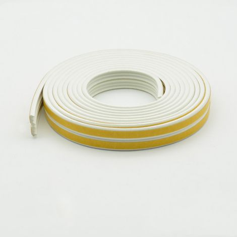BEBUSINGOTO Bande d'étanchéité pour porte et fenêtre 6M, joint de fenêtre, coupe-vent, bande d'étanchéité anti-collision pour porte et fenêtre de type E blanc 6M (9  4mm écart d'étanchéité 2-4mm (1/5)