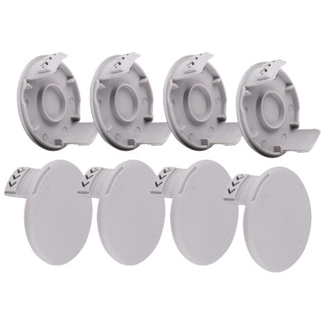 Lot de 4 protections pour bobines de fil de coupe-bordures RYOBI AC80RL3/AC14RL3A, gris (1/5)