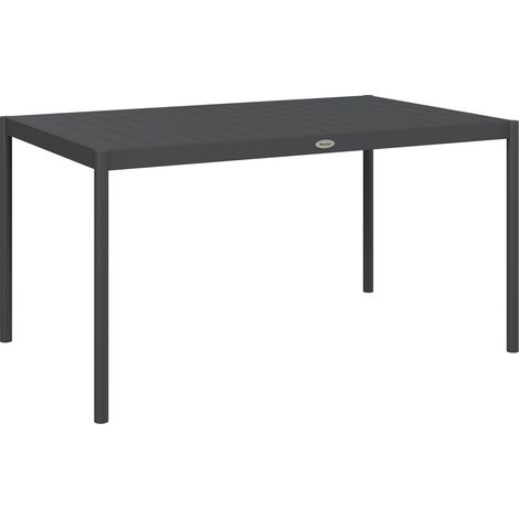 Six-Seater Aluminium Outdoor Table, Durable, Weather-Resistant, Family Garden Furniture (1/5)