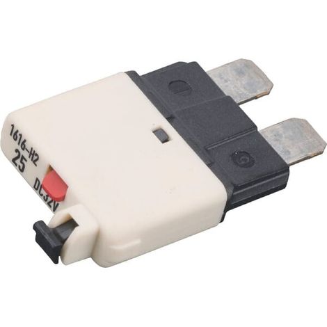 Fusible T茅rmico de reinicio manual 28V 25A Longitud 34,4mm blanco E.T.A SI25125