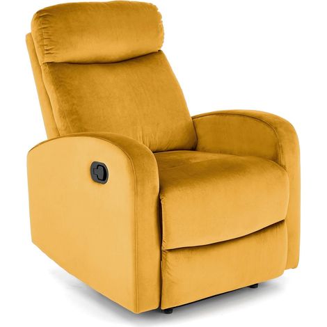 Sillón reclinable Houston 1518, Amarillo, 90x75x95cm, Tapiz
