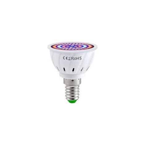 Lampe horticole 7W E14 80 LED pour plantes d'intérieur, légumes et fleurs. (1/2)