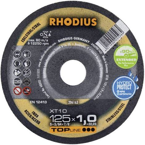 DISQUE À TRONÇONNER DROIT RHODIUS XT10 206162 115 MM 22.23 MM 1 PC(S) (1/4)